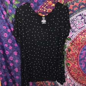 Polka dot short sleeve shirt